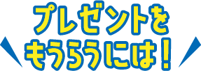 プレゼントをもらうには！